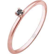 Elli Diamore Women's 925 Sterling Silver Solitaire Engagement Ring P 1/2 - Silver
