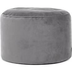 Gris Repose-pieds Comfort Co Pouf Repose-Pieds Rond en Velours Milano Repose-pied