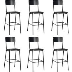 vidaXL massivt Barstol 6stk