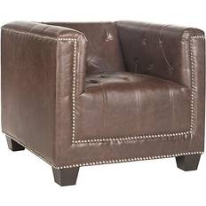 Leathers Lounge Chairs Safavieh MCR4574D Bentley Club Lounge Chair