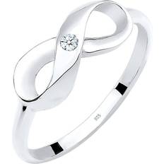 Elli DIAMORE Ring dam Infinity Oändlig diamant (0,03 ct. 925 sterlingsilver Sterling silver, (18,5) colore: Vit, cod. 0609372413_58