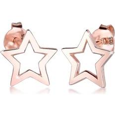 Elli Ohrringe Stern Trend Astro Filigran 925 Silber Rosegold 1011472318