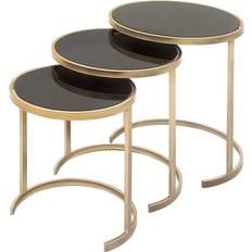 Glasses Furniture Harper & Willow 9th PikeR Gold Metal Nesting Table