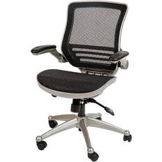 Silver Office Chairs Flash Furniture Mid-Back Transparent Executive Office Chair