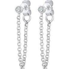 Elli Örhängen trend geo kristall 925 sterlingsilver, Silver, Kristall