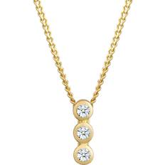 Halsketten Elli Halskette Kreis Geo Trio Diamant (0.045 Ct. 585 Gelbgold DIAMONDS Gold