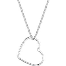 Heart Pendant Necklace - Silver