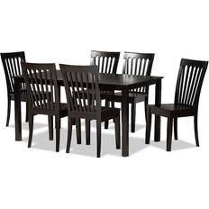 Dining Sets Baxton Studio 7pc Erion Dining Set