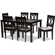 Beige Dining Sets Baxton Studio Lenoir Collection Dining Set 5