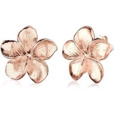 Elli Women's 925 Sterling Silver Xilion Cut Rose Flower Earrings - Rosegold