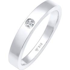 Elli DIAMORE 925 sterlingsilver 0,02 ct vit diamant patiensring Silver, M, colore: Vitt, cod. 0605682813_52
