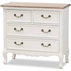 Baxton Studio White Chest of Drawers Baxton Studio Amalie 4 Chest of Drawer