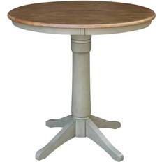 Counter height pedestal table International Concepts 36 Round Top Pedestal Dining Table