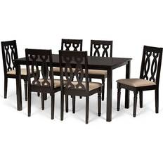 Baxton Studio Cherese Dining Set 35.4x59.1" 7