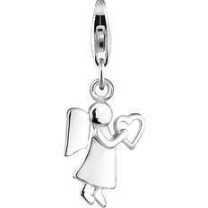 Elli Charms & Anhänger Elli Charm Schutzengel Herz Himmel 925 Sterling Silber Silber 1010909935