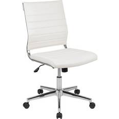 White armless office chairs Flash Furniture Mid-Back Armless Office Chair