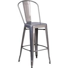 Gray Bar Stools Flash Furniture XU-DG-TP001B-30-GG Bar Stool 46"