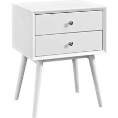 Modway White Bedside Tables modway Dispatch Collection EEI-2284-WHI-WHI Bedside Table