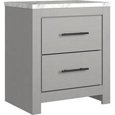 Ashley Gray Bedside Tables Ashley Cottonburg Bedside Table 15.6x21.7"