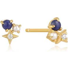 Beige Earrings Ania Haie Gold Lapis Star Stud Earrings E039-01G-L