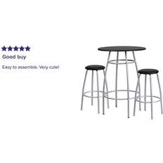 Leder Tischgruppen Flash Furniture Daria Bar Dining Set