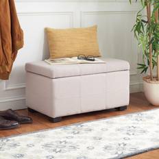 Beige Storage Benches Safavieh Maiden Small Storage Bench