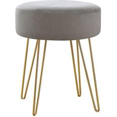 Gold Seating Stools Monarch Ottoman Seating Stool 16"