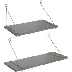 Gray Wall Shelves Kate and Laurel 2pc Vista Wood & Things Wall Shelf