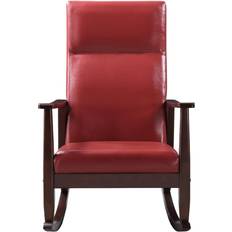 Red Rocking Chairs Acme Furniture 38" Raina Sitting Rocking Chair