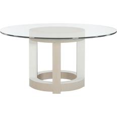 Round table top glass Bernhardt Axiom Round Glass-Top Dining Table