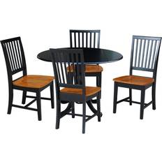 Furniture International Concepts Two Tone Drop Leaf Dining Set