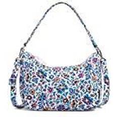 Vera Bradley Frannie Crescent Crossbody Purse, Cloud Vine Multi-Recycled Cotton