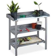 Banchi da Lavoro per la Semina Relaxdays Tavolo Da Giardinaggio 86 x 92 x 42 cm Banco Da Lavoro Da Esterno In Legno