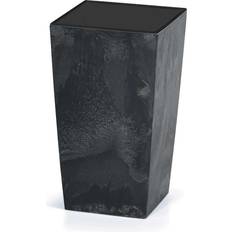 Prosperplast Sodo Vazonas Su įdėklu Urbi Square Beton Effect 26,5 x 26,5 x 50 cm Antracitas Krukke
