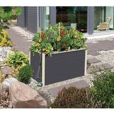 Aufsatzrahmen Karibu Hochbeet LENA Massivholz Modell Terragrau