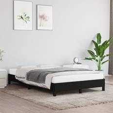 vidaXL 120x200 cm Stof Sort Sengeramme