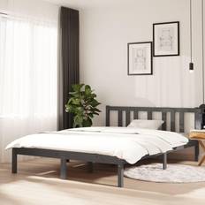 vidaXL Solid Wood Bed Frame 135 x 190 cm