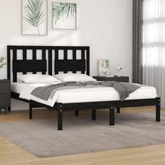 vidaXL Estructura De Cama De Madera Maciza De Pino Negra 200x200 cm - New