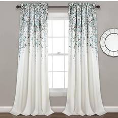 Lush Decor Weeping Flowers Darkening Window Curtains Panel Set 52 W x 84 L