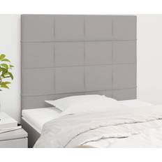 vidaXL Testiere 2 pz Grigio Chiaro 100x5x78/88 cm in Tessuto Testiera