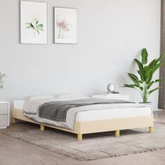 120 cm - Beige Sengerammer vidaXL 120x200 cm Stof Creme Sengeramme
