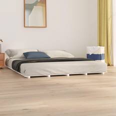 vidaXL Giroletto Bianco 160x200 cm Legno Massello Pino