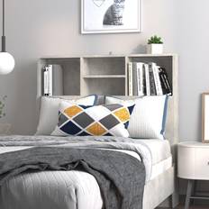 vidaXL Con Contenitore Grigio Cemento 100x19x103.5 cm Testiera