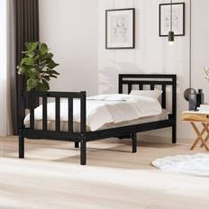 190cm - 90cm Bed Frames vidaXL Bed Frame Black