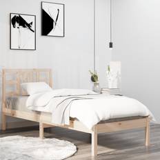 vidaXL Estructura De Cama Dmadera Maciza De Pino 90x200 cm - Marrón