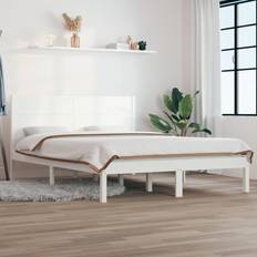 vidaXL Bed Frame White 4FT