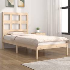 vidaXL 90 x 190 cm Massivt Fyrretræ Sengeramme