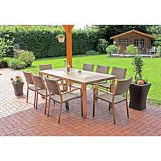 Essgruppen Garden Pleasure Florence Polyrattan 9-tlg. Essgruppe