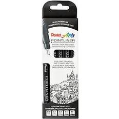 Schwarz Fineliner Pentel Pointliner Fineliner-Set schwarz 1 Set