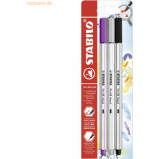 Brush Pens Stabilo 10 x Premium-Filzstift mit Pinselspitze Pen 68 brush Blister m